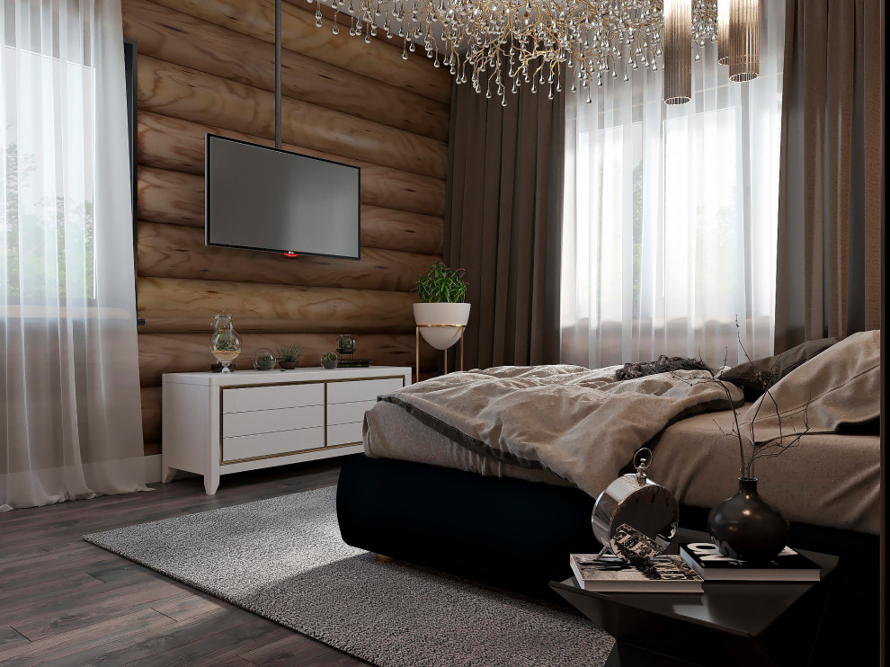 Дизайн-проект загородного дома из дикого бруса