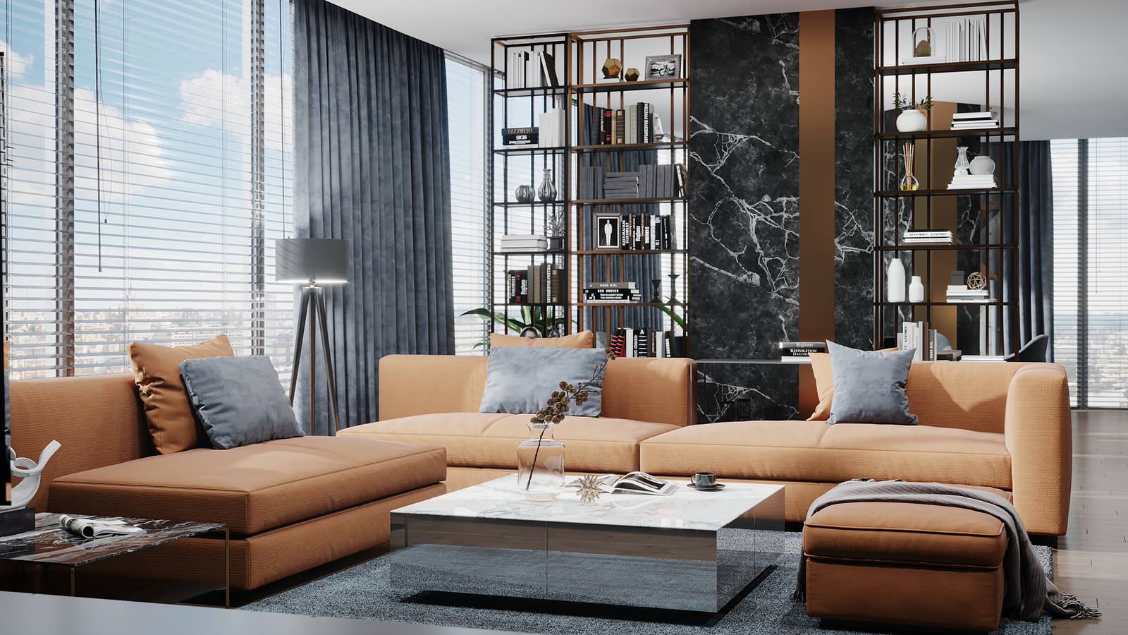 Дизайн интерьера квартиры в Москва Сити