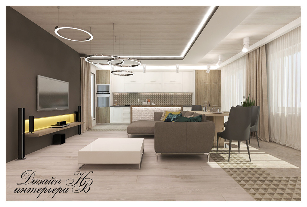 Проект гостиной в загородном доме