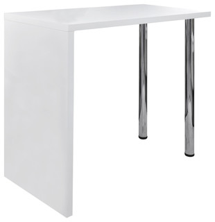 Vidaxl High Gloss Bar Coffee Table Dining With 2 Legs White Contemporary Dining Tables By Vida Xl International B V Houzz Uk