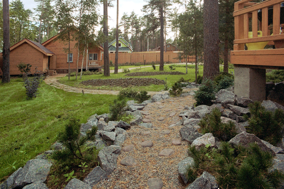 Ландшафтный дизайн частный дом в п.Сосново