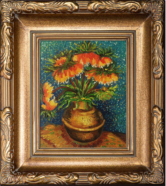 Crown Imperial Fritillaries In A Copper Vase Modern Paintings