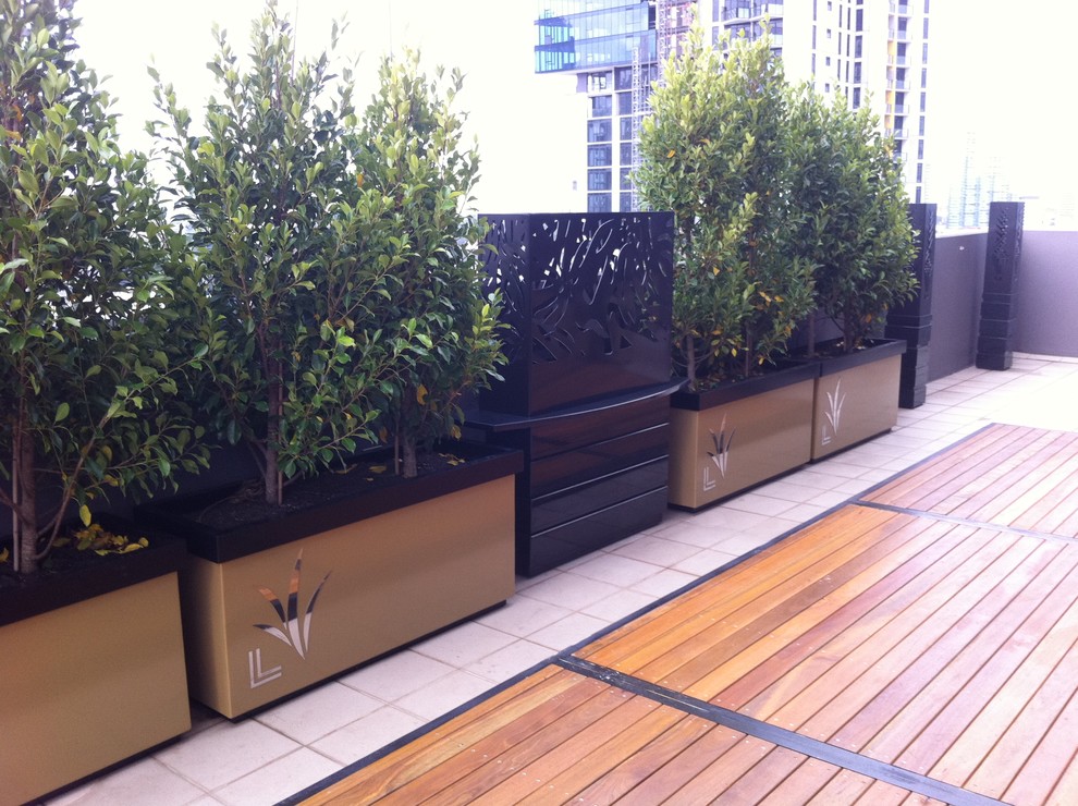 Contemporary patio in Melbourne.