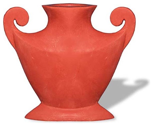 Profile Urn - Large, Terra Cotta, With Drainage Holes - Mediterranean