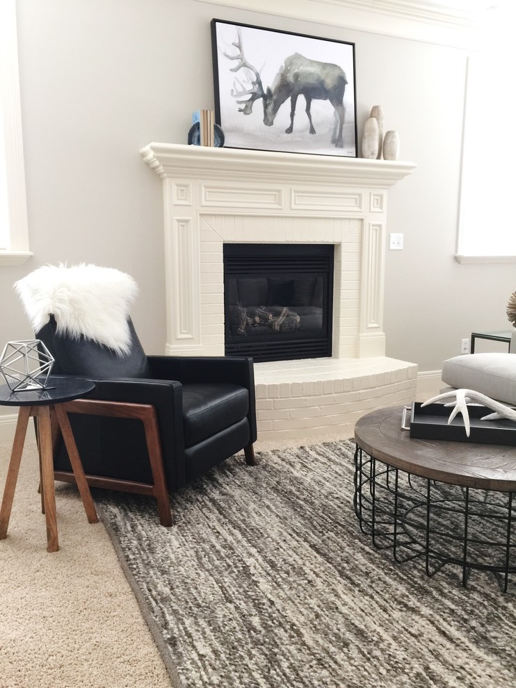 Basement - transitional basement idea in Indianapolis