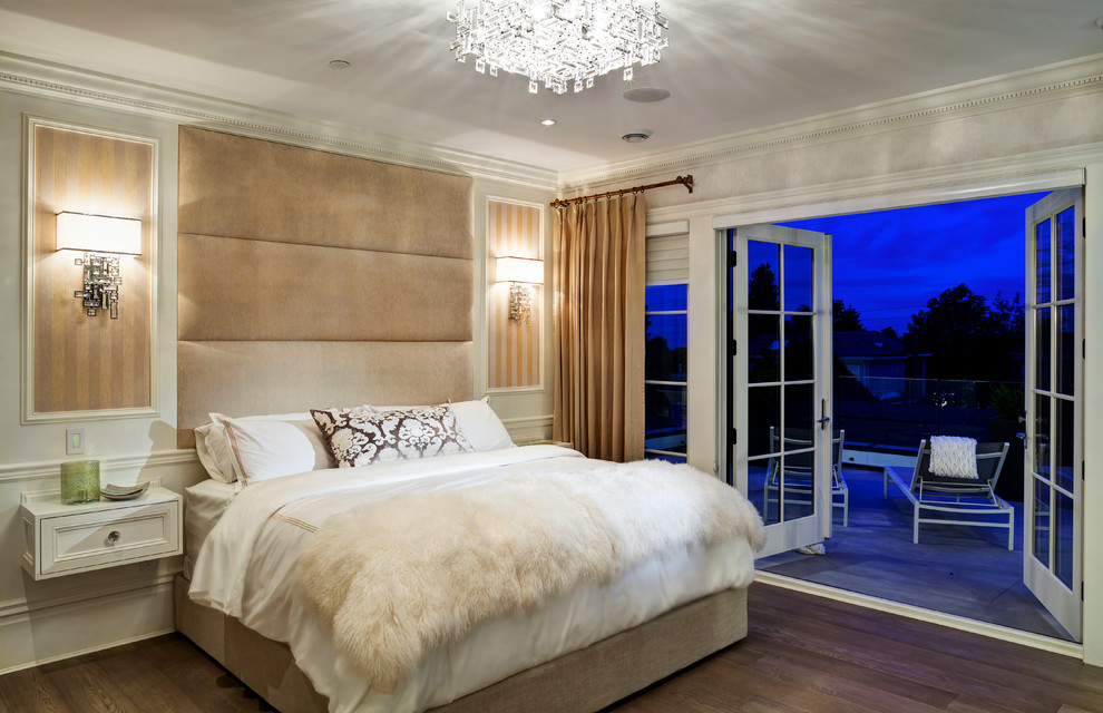 Transitional bedroom in Vancouver.