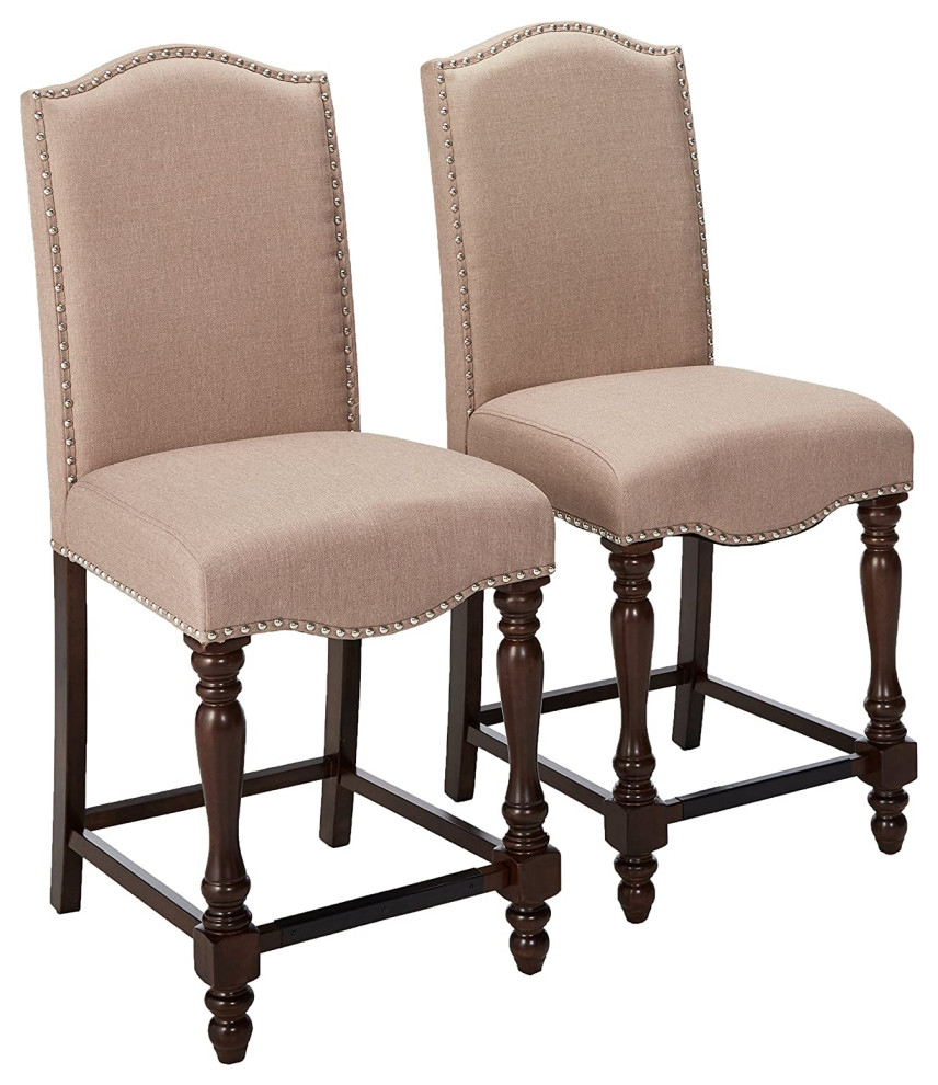 Roselyn Transitional Counter Height Chair Traditional Bar Stools And Counter Stools by