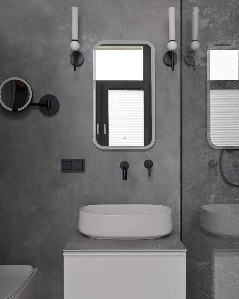 Интерьер ванной комнаты и спальни