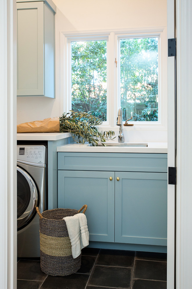 This is an example of a scandinavian laundry room in San Diego.