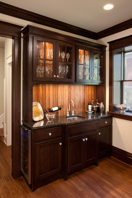 campbell craftsman bar cabinet - traditional - kitchen - kansas