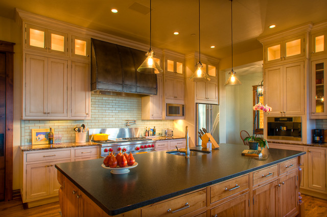 Bozeman residence rustic-kitchen