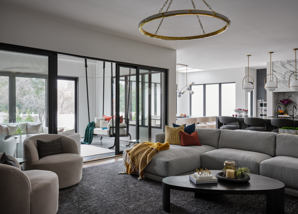 Living room - contemporary living room idea in Chicago