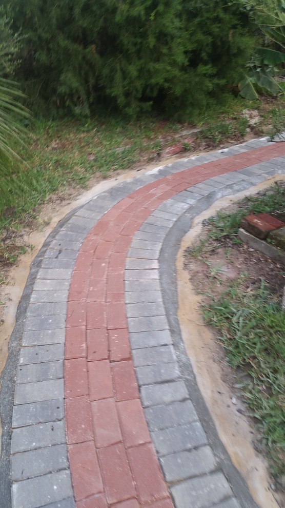 Paved Walkway Project - Traditional - Landscape ...