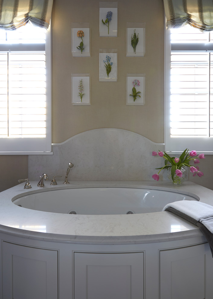 Example of a large transitional home design design in Milwaukee