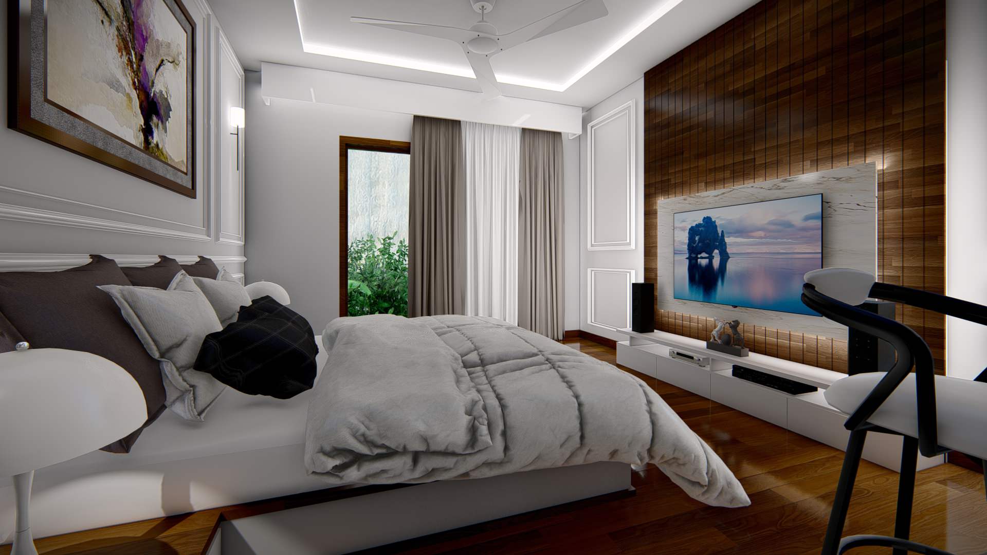Contemporary Bedroom Interior at Barking