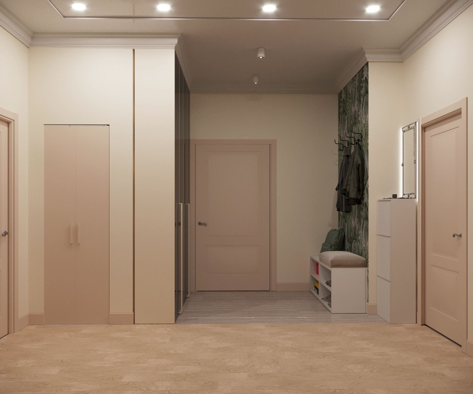 4-к квартира в Москве в пастельных тонах современной классики