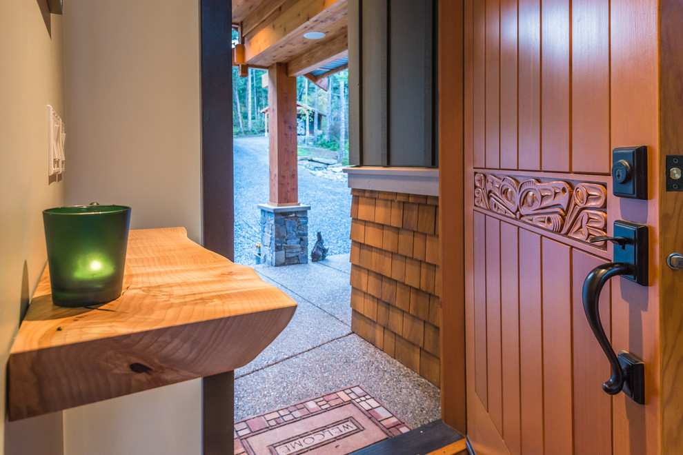 Inspiration for a rustic home design remodel in Vancouver