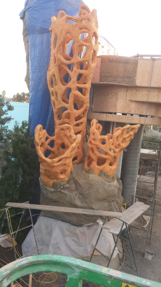 "Painted" Coral tubes at Sea World San Diego