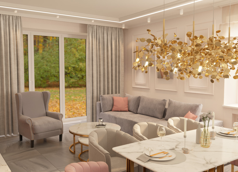 Проект интерьера двухэтажного дома