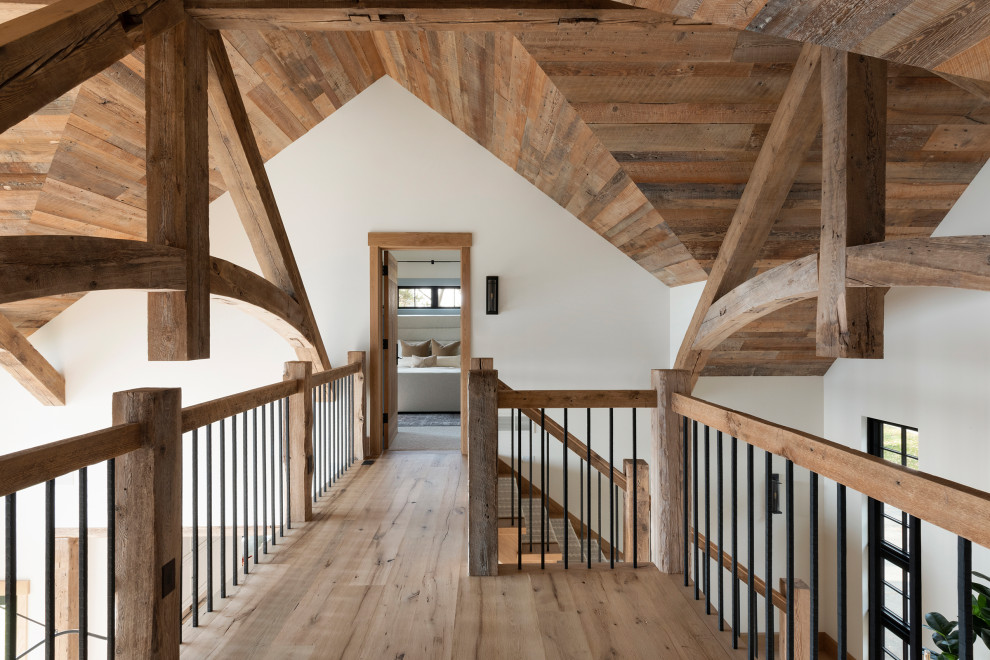 This is an example of a rustic staircase in Minneapolis.