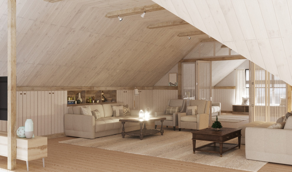 Загородный дом с мансардой