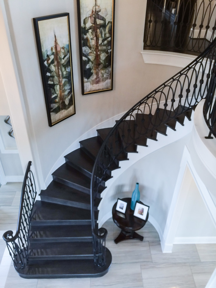 This is an example of a transitional staircase in Houston.