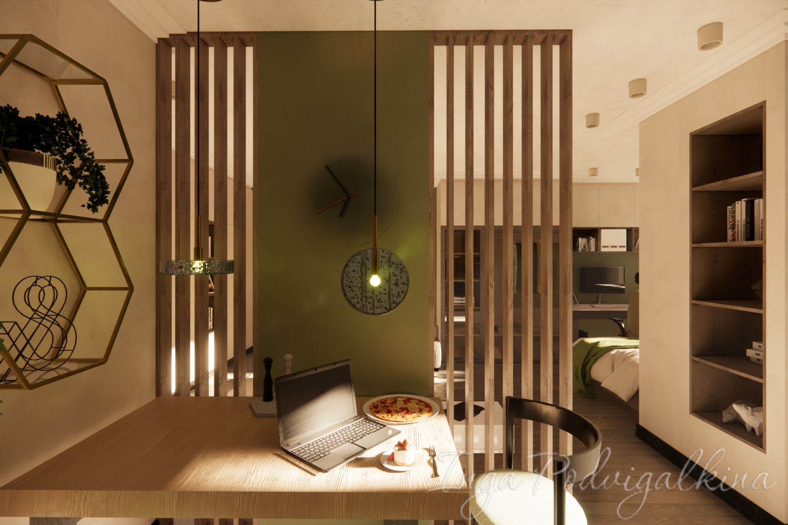 Студия в природных тонах