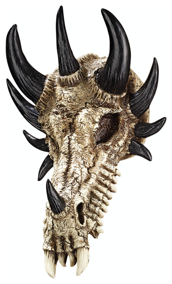 Manchester's Dragon Bones Sculptural Skull Wall Trophy