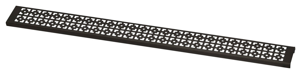 27" Linear Drain Metal Grate, Oil Rubbed Bronze, Mission
