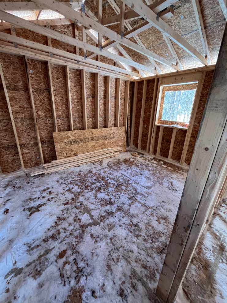 Framing house in the Winter
