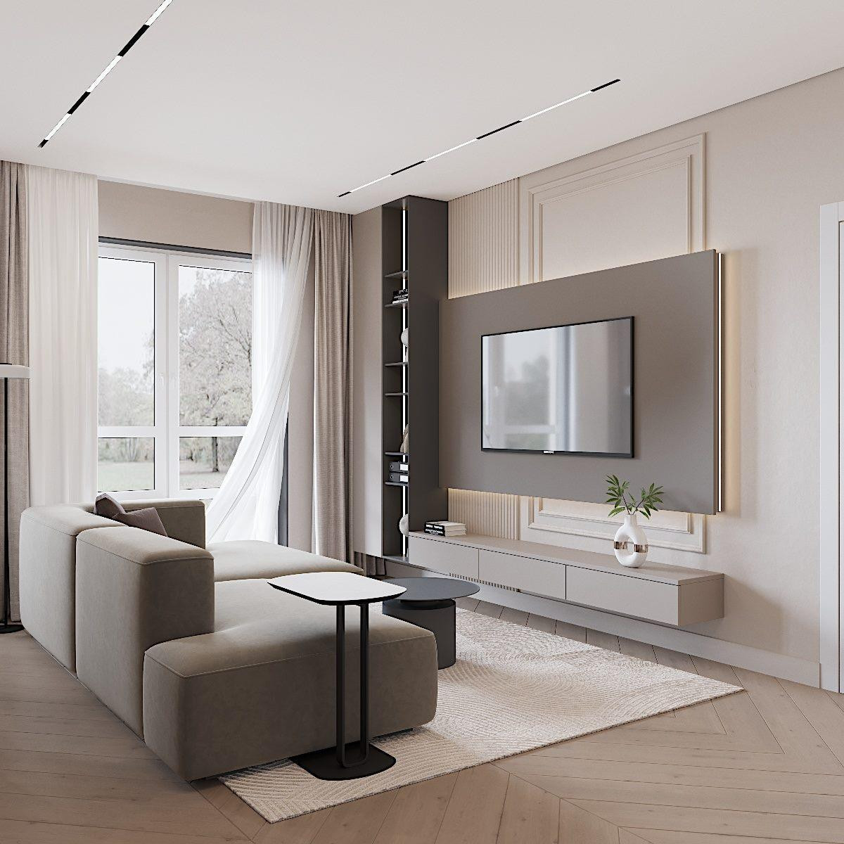 Квартира 57м2 в Новороссийске в стиле неоклассика