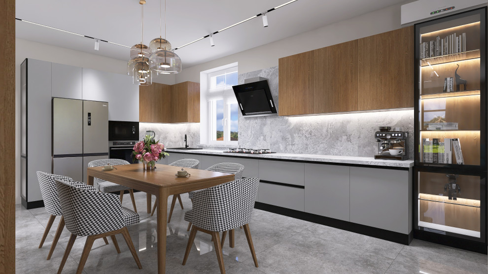 Кухня-гостиная в частном доме, Московская область