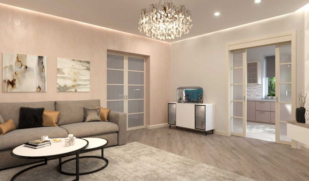 Кухня - гостиная в коттедже