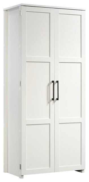 Pemberly Row 4-Shelf Traditional Engineered Wood Pantry in White