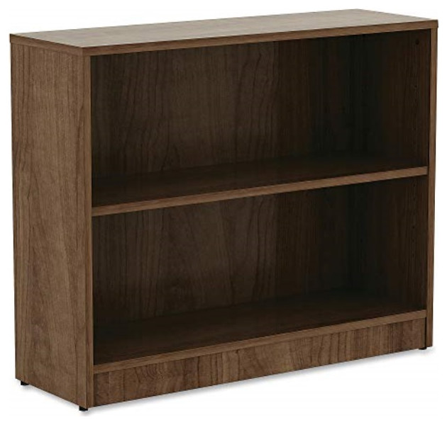 Lorell 2-Shelf Bookcase 36"x12"x29-1/2" Walnut 99780 