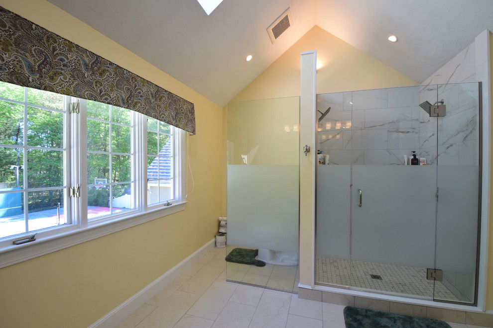 Transitional home design photo in Boston