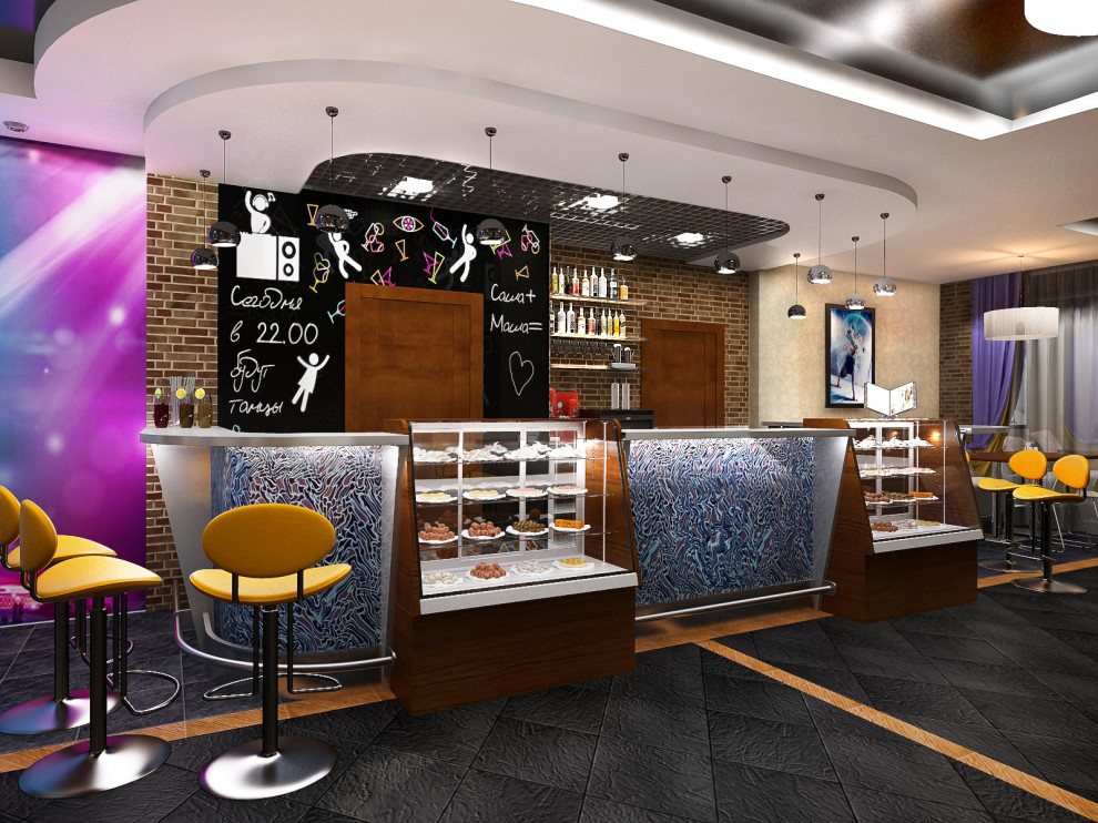 Дизайн интерьера молодежного кафе