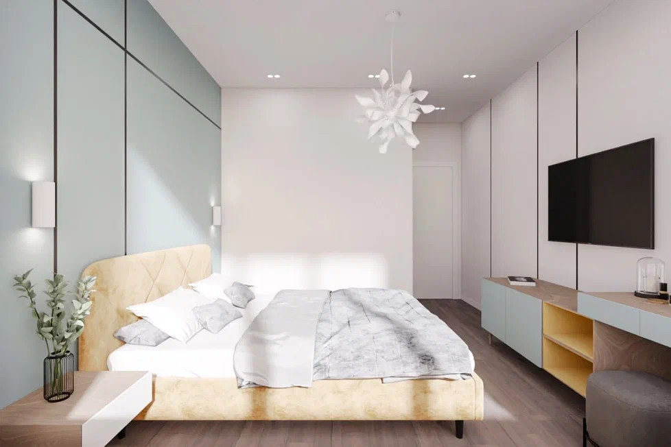 Планировка 3-х комнатной квартиры в современном стиле