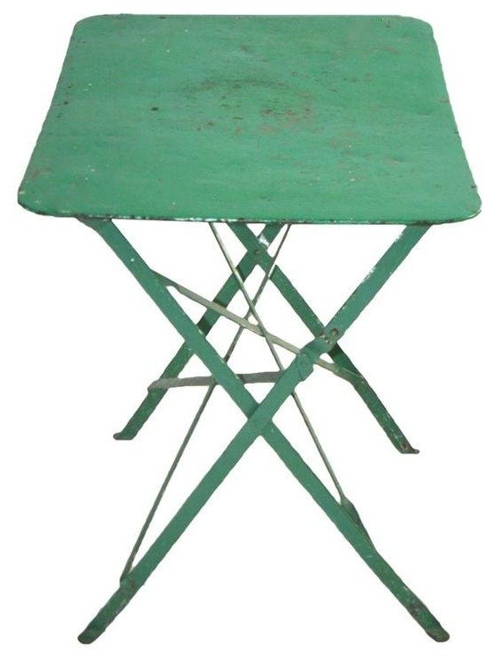French Iron Cafe Iron Table in Green