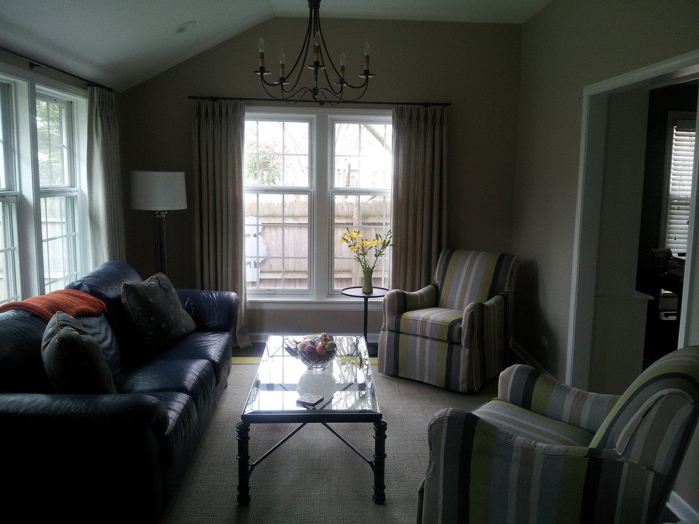 Transitional home design photo in Chicago