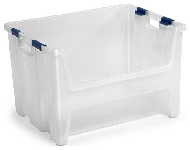 13 Gallon Pack N Stack Organizer Bin Contemporary Storage Bins And Boxes By Bisonoffice Houzz