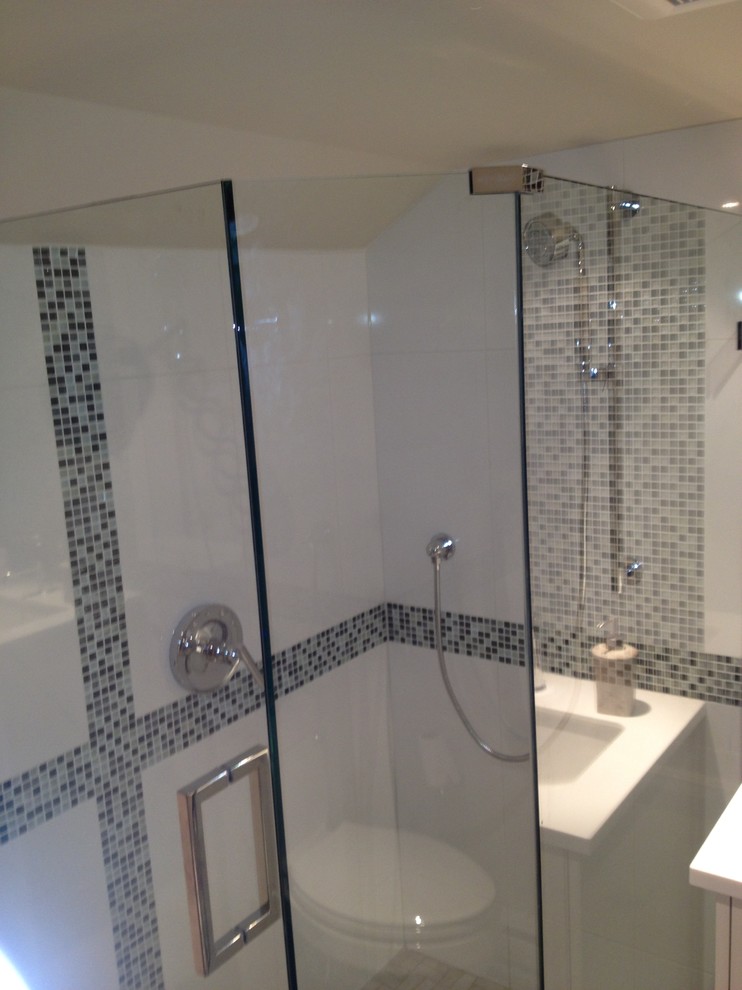 Custom neoangle frameless showers, Greater Vancouver Modern