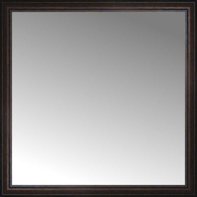 40 X40 Custom Framed Mirror Traditional Wall Mirrors By 40 X40 Custom Framed Mirror Distressed Brown