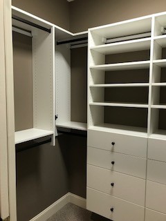 His and Hers walk-in closets inHendersonville, NC