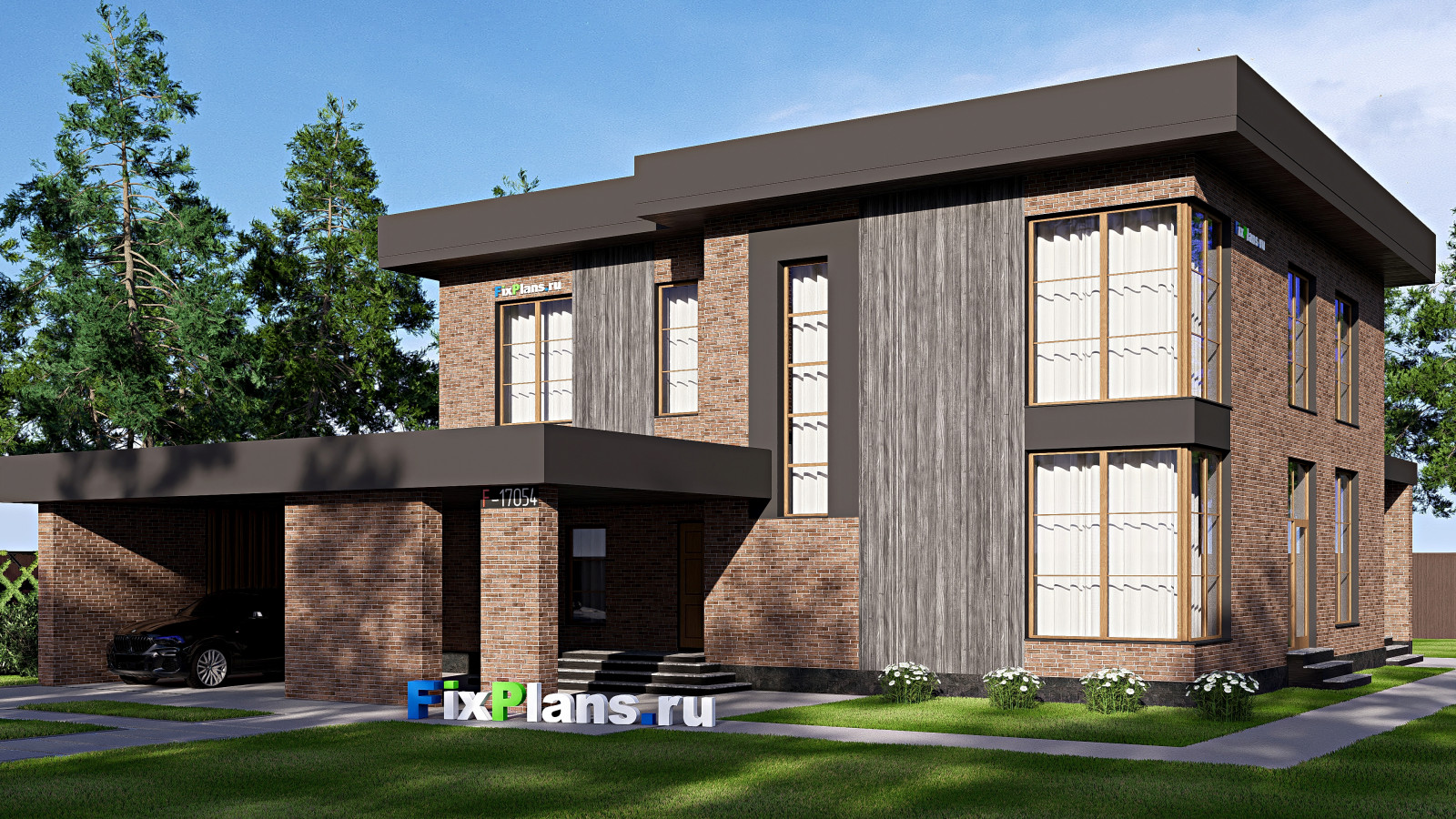 Проект двухэтажного дома 18х15 м S335м2 F-17054