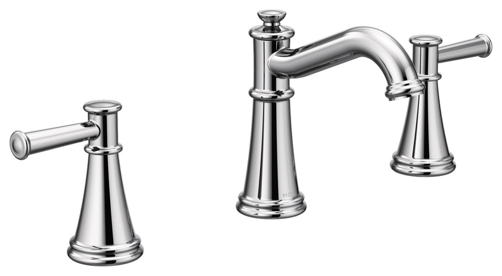 Moen Belfield 2 Handle High Arc Bathroom Faucet Traditional