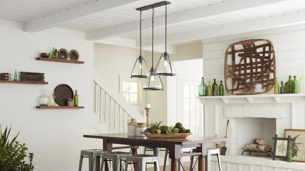 Dining room - rustic dining room idea in Austin