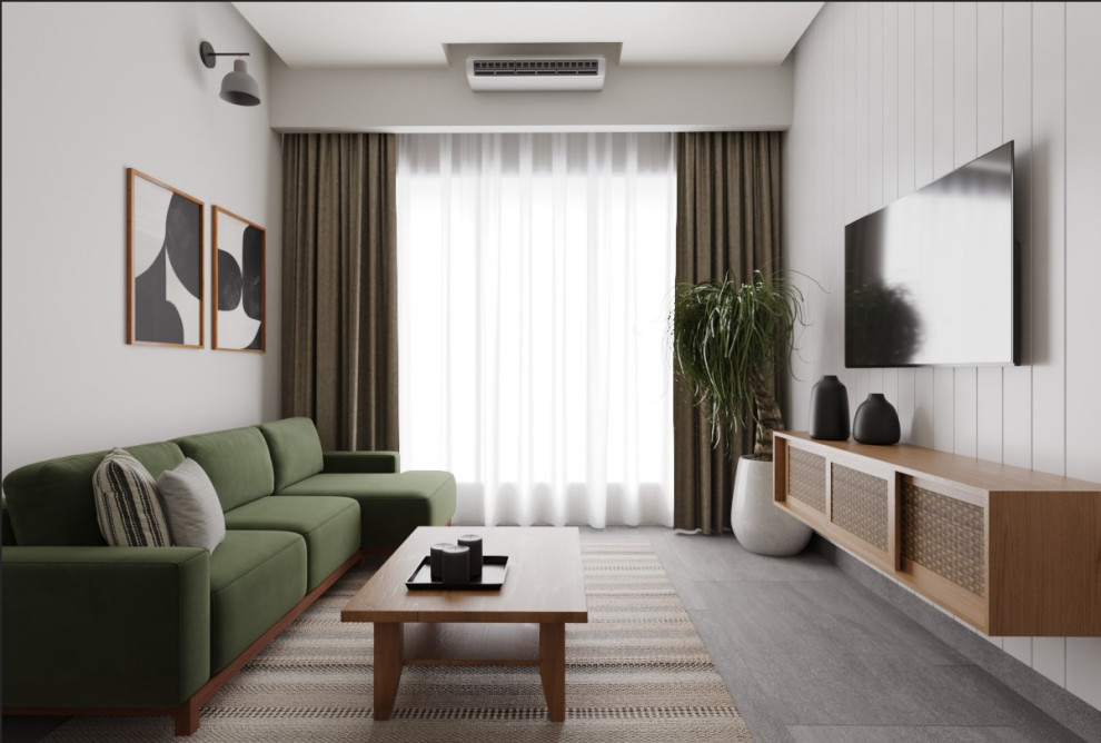 Визуализация гостиной. Работа выполнена в 3dmax + Corona Render