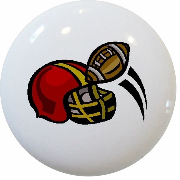 Football Helmet Ceramic Knob Contemporary And Drawer Knobs
