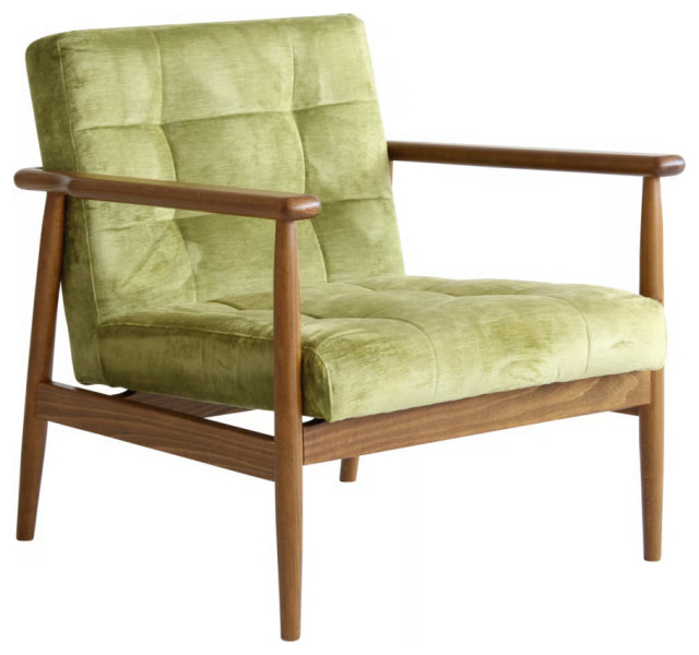Velvet Mid-Century Lounge Armchair, Andrew Martin Roman - Midcentury ...